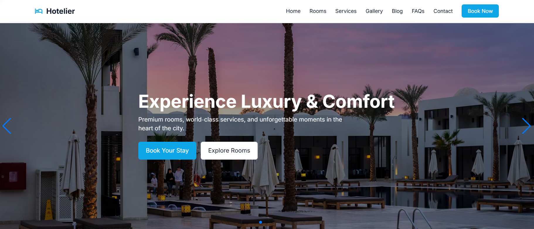HotelCorp – Premium Hotel & Resort Website Template
